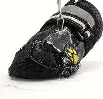 4pcs Dog Shoes For Large Dogs, Medium Dog Boots & Paw Protectors For Winter Snowy Day