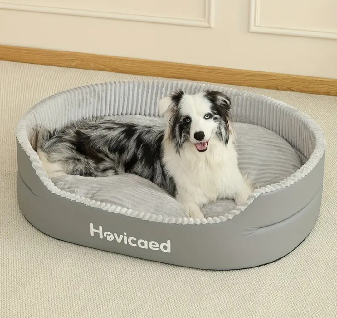 1 Large Dog Bed with Washable Mat and Non-Slip Bottom