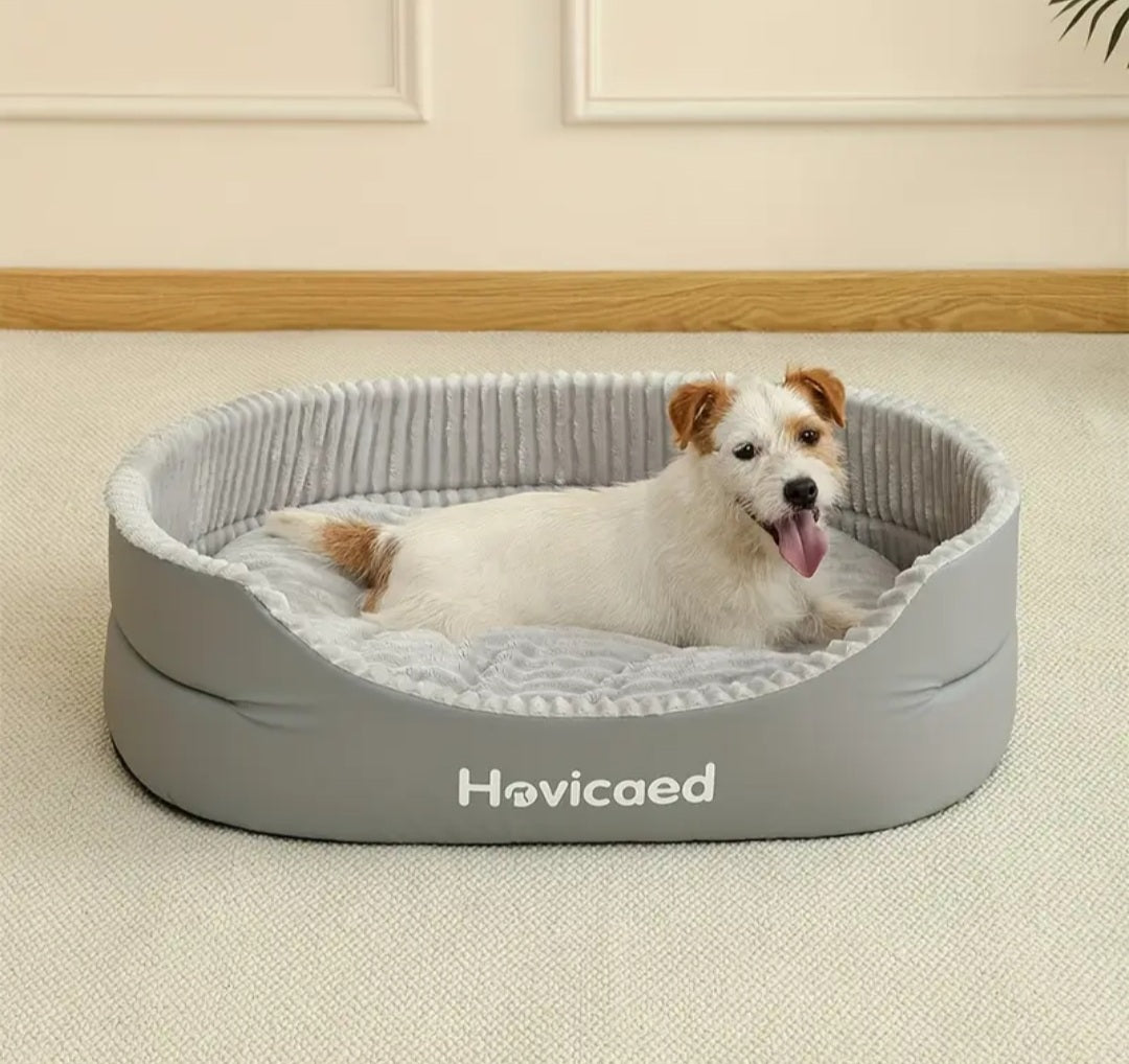 1 Large Dog Bed with Washable Mat and Non-Slip Bottom