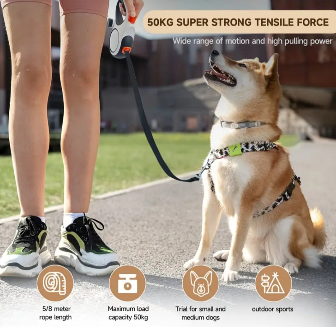 A 26-Foot Retractable Dog Leash with 360° Tangle-Free Design, One-Button Control, And Sturdy Nylon