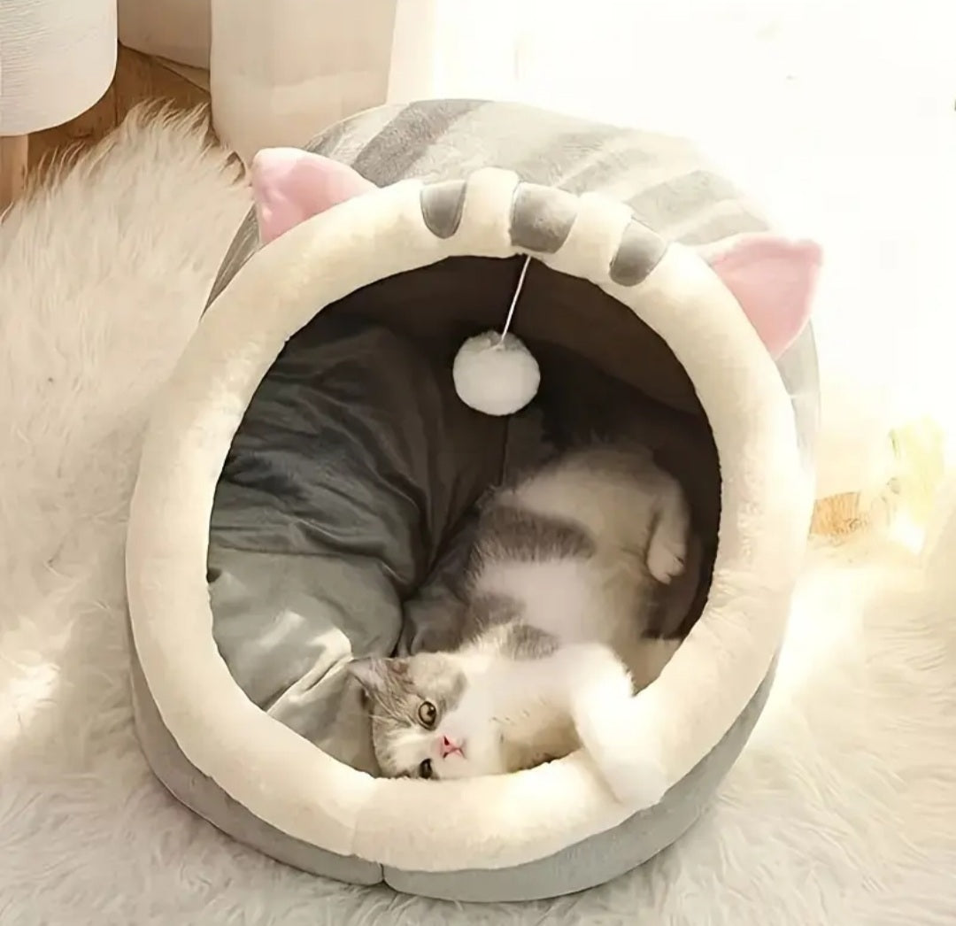 Cute Soft Cat Bed, Comfortable for Cats, Breathable for Sleeping